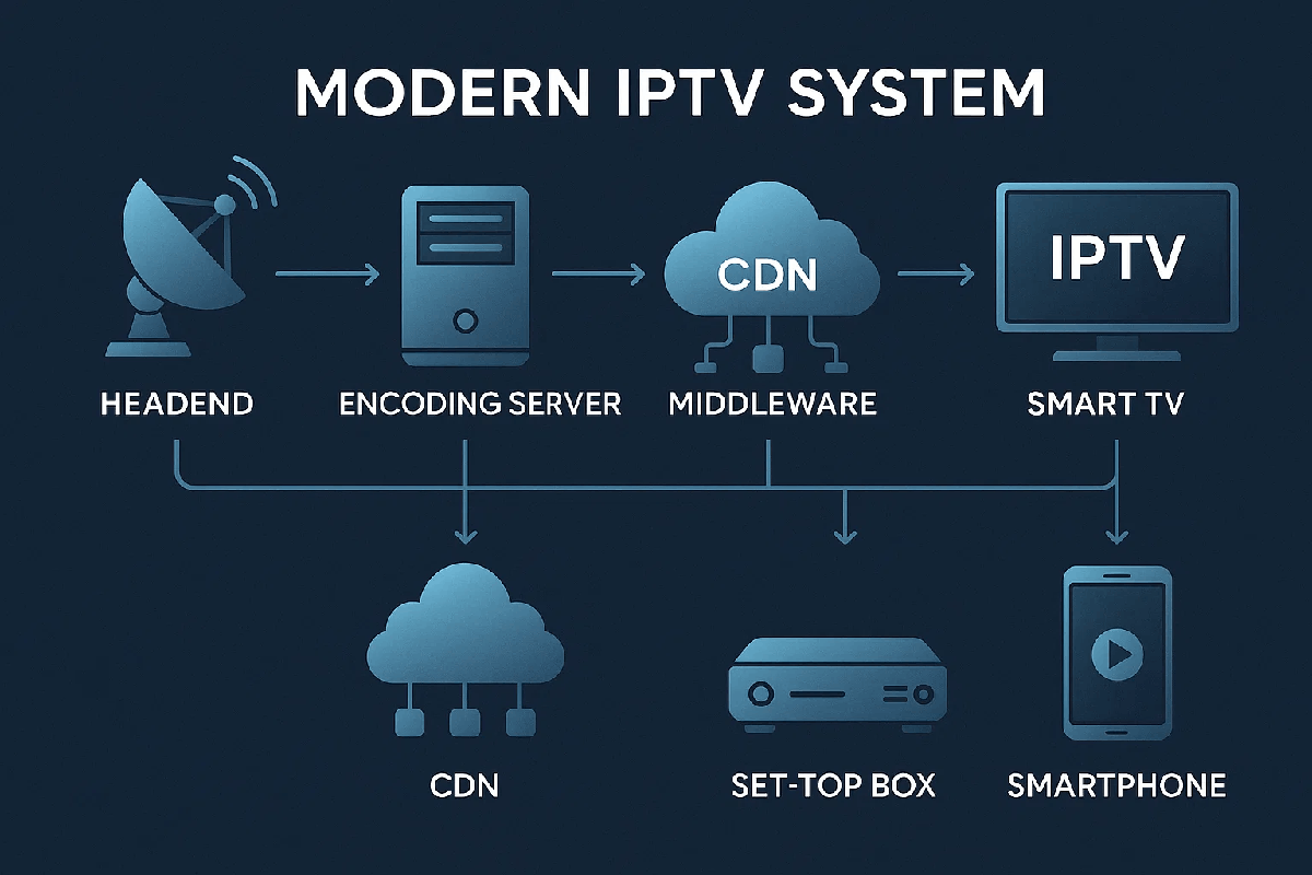 Sơ đồ hệ thống IPTV hiện đại
